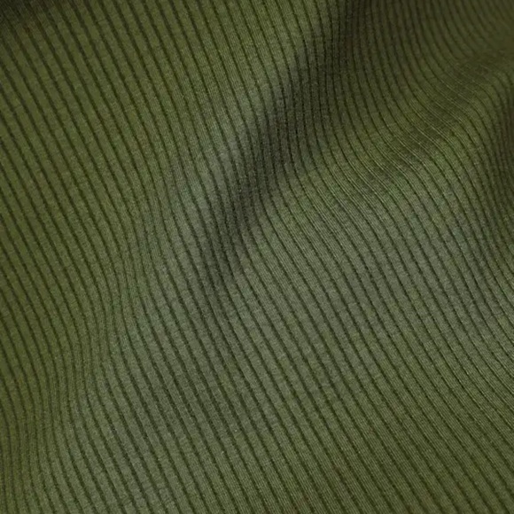 Lulu's Olive Green Ribbed Shirt Dress - Picture 6 of 8